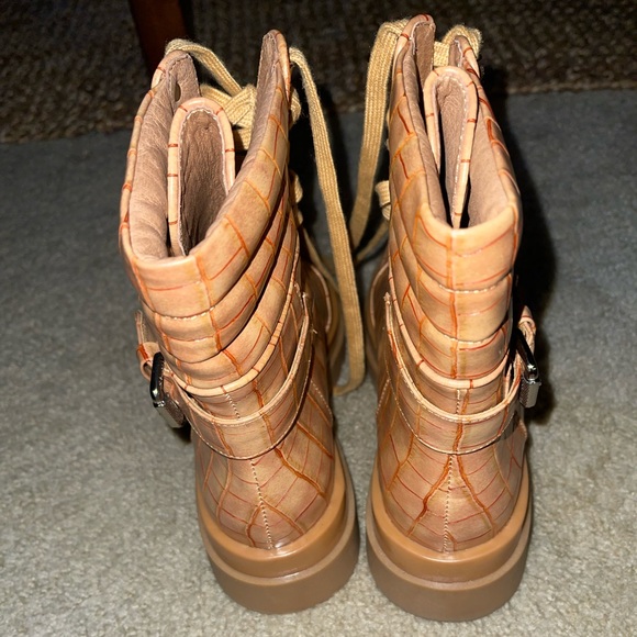 Tan SJ COMBAT boots - Picture 3 of 3